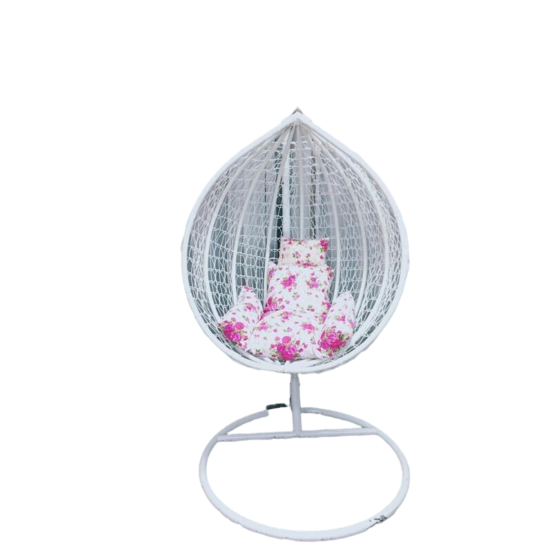 Hanging Basket Rattan Chair Orchid Chair Balcony Leisure Reclining Bird's Nest Chair White Single Basic Model Not Triangle Bracket Base