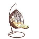 Balcony Hanging Chair Single Double Bedroom Girl Swing Lazy Bird's Nest Bassinet Chair With Cushion Pillow Coffee Color