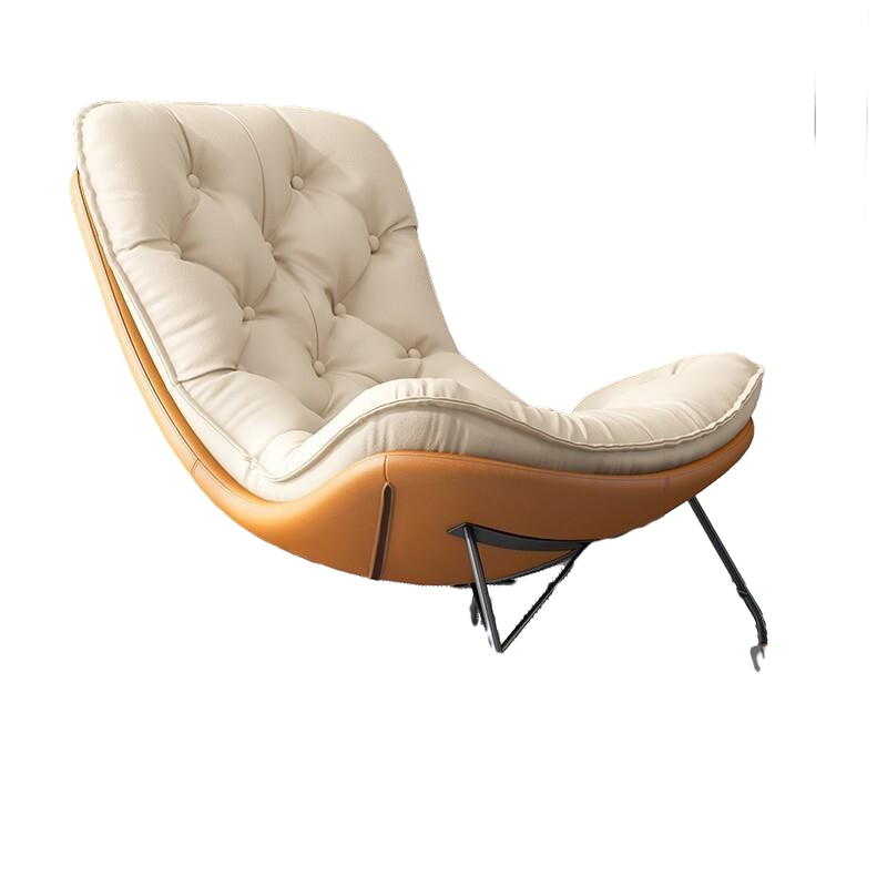 Nordic Luxury Rocking Chair Reclining Chair Lazy Chair Living Room Household Rocking Chair Single Sofa Adult Balcony Leisure Chair