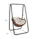 Hanging Basket Swing Indoor Cradle Chair Hammock Bedroom Balcony Leisure Bird's Nest Hanging Orchid Rocking Chair White Swing + Cushion + Carpet