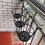 (shoot 2 To Send 3) European Balcony Railing Flower Rack Hanging Iron Guardrail Window Sill Flower Pot Rack Meat Rack Black