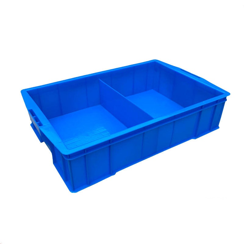 Plastic Hardware Box Parts Box Fixed Compartment Box Classified Storage Box Separated Turnover Box Screw Accessories Toolbox 2 Grids Blue (590 * 380 * 140)