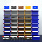 Thickened Parts Box Parts Box Small Drawer Type Box Drawer Cabinet Sundry Tool Cabinet F4 # Default Blue Transparent (16 Pieces)