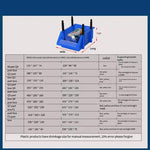 Blue New Shelf Slant Mouth Sorting Storage Box Parts Box Combined Material Box Plastic Box Q2 250 * 150 * 120mm (10 Pack)