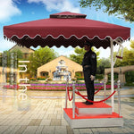 Security Guard Station Sunshade Umbrella Community Property Guard Image Platform Guard Yard Outdoor Advertising Sun Umbrella Square Umbrella 2.1m