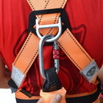 Construction Of Double Hanging Points And Double Hooks On The Back Of Five Point Rock Climbing Fire Fighting System For High Altitude Work Safety Belt