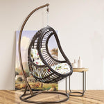 Hanging Basket Rattan Chair Bird's Nest Swing Indoor Adult Hammock Rocking Chair Courtyard Balcony Rocking Chair Singl  Orchid Chair Classic Brown