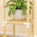 Flower Rack Solid Wood Balcony Flower Rack Living Room Floor Type Bonsai Flower Rack Multi-layer Green Pineapple Flower Rack Bookshelf Flower Bloom Wealth B13