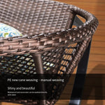 Balcony Rocking Chair Reclining Chair Adult Nap Lazy Chair Elderly Rocking Chair Indoor Leisure Rattan Chair Living Room Leisure Chair Aluminum Alloy Rattan