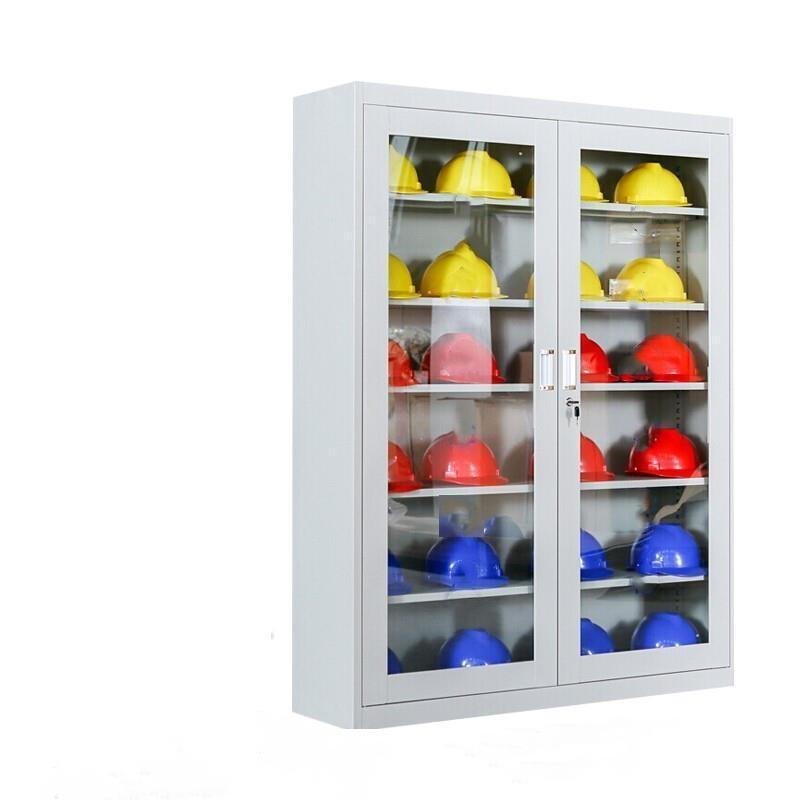 1200 * 360 * 1600mm 30 Grids Safety Helmet Cabinets On Site Workshop Safety Helmet Tool Cabinet