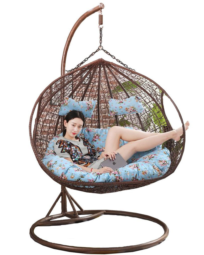 Hanging Basket Rattan Chair Swing Cradle Rocking Orchid Drop Chair Bird's Nest Chair Swing Household Balcony Indoor Hammock Single Double Adult Northumberland Single White Armrest Fine Rattan