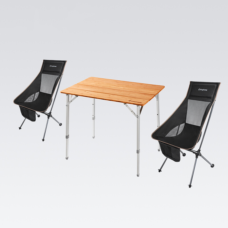 Outdoor Table And Chair Set Balcony Leisure Portable Folding Table And Chair Camping Picnic Barbecue Table And Chair 2 Chairs 1 Table