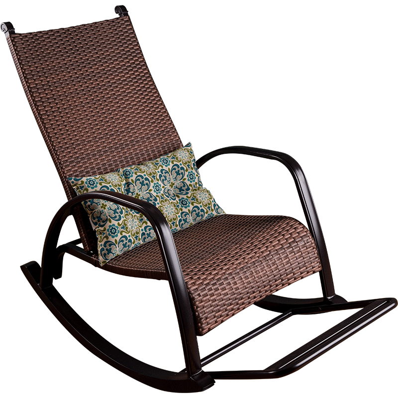 Balcony Rocking Chair Recliner Chair Household Rocking Chair Leisure Carefree Chair Combination Table And Chair Three Piece Set Charles