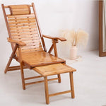 Bamboo Reclining Chair Lunch Break Rocking Chair Folding ChairElderly Carefree Chair Household Adult Nap Chair Bamboo Wooden Chair Folding Bed