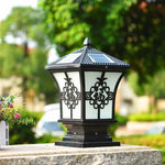 Wall Column Head Lamp Solar Outdoor Courtyard Lamp Waterproof Outdoor Door Column Lamp Garden Villa Door Household Super Bright Lamp