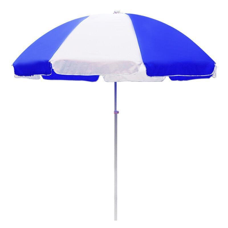 2m Sunshade Umbrella Outdoor Umbrella Courtyard Sun Umbrella Beach Umbrella Advertisement Printing Publicity Umbrella Blue White