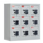 9 Doors Acrylic Windows Mobile Phone Charging Cabinet School Electronic Equipment Management Cabinet