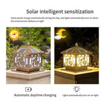 Solar Column Head Lamp Courtyard Lamp Outdoor Lighting Wall Lamp Door Column Lamp Waterproof Outdoor Lamp European Garden Villa Gate Column Lamp