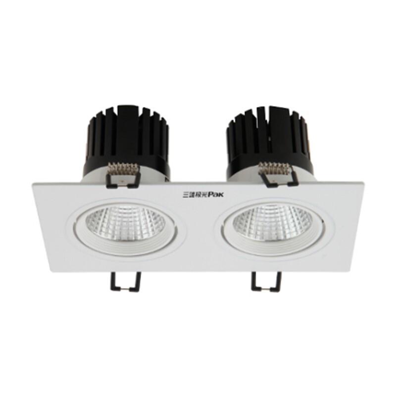 Led Ceiling Spotlight Star Color 2x6w 3000k 24 Degree White Square