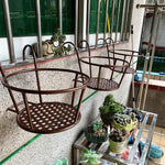 6 Pieces Shoot 2 Shots, 3 Enlarged European Iron Guardrails, Flower Racks, Living Room Windows, Hanging Orchids, Green Roses, Balcony Railings, Hanging Flower Pot Racks, Bronze