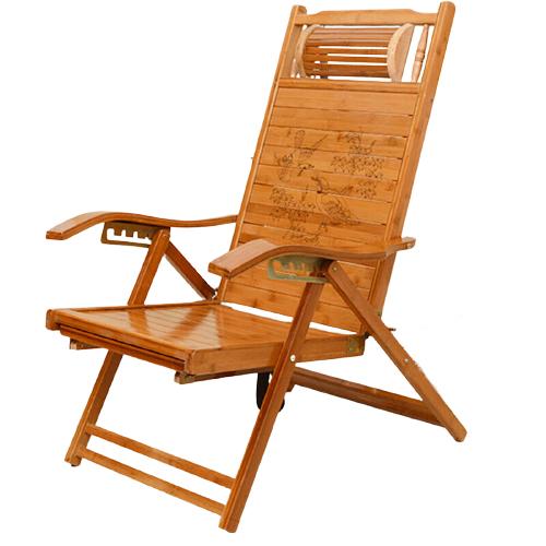 Bamboo Reclining Chair Folding Chair Elderly Rocking Chair Balcony Cool Chair Rattan Chair Leisure Folding Lunch Break Nap Leisure