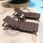 Balcony Reclining Chair Outdoor Bed Waterproof Sunscreen Rattan Beach Chair Outdoor Club Leisure Swimming Pool 1 Bed