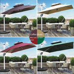 Outdoor Sun Umbrella Courtyard Big Sun Roman Umbrella Terrace Garden Stall 2.5m Square With 340 Catty Water Tank