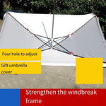 Outdoor Sunshade Large Size Ground Stall Large Courtyard Folding Beach Square Commercial Advertising Sunscreen Tent With Base Big Umbrella Stall With Red 2.5 * 2.5 Four Gear