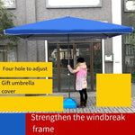 Outdoor Sunshade Large Size Ground Stall Large Courtyard Folding Beach Square Commercial Advertising Sunscreen Tent With Base Big Umbrella Stall With Red 2.5 * 2.5 Four Gear