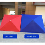 Outdoor Sunshade Umbrella Large Stall Sun Ground Stall Beach Booth Square Commercial Folding Advertising Umbrella Outdoor Courtyard Umbrella Sunscreen Tent Assembly Free Blue 2.0 × 2.0