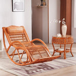 Rattan Chair Rocking Chair Natural Rattan Reclining Chair Elderly Chair Afternoon Couch Leisure Balcony Living Room Carefree Chair Lazy Chair Teng Chair