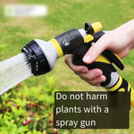 Watering Flowers Water Guns Sprinkler Dishes Artifact Watering Hose Garden Farm Irrigation Spray Head Multi-functional High-pressure Washing Car Water Gun Set, Water Hose, +10 Meter 4 Points Suit (Free 2m tube)