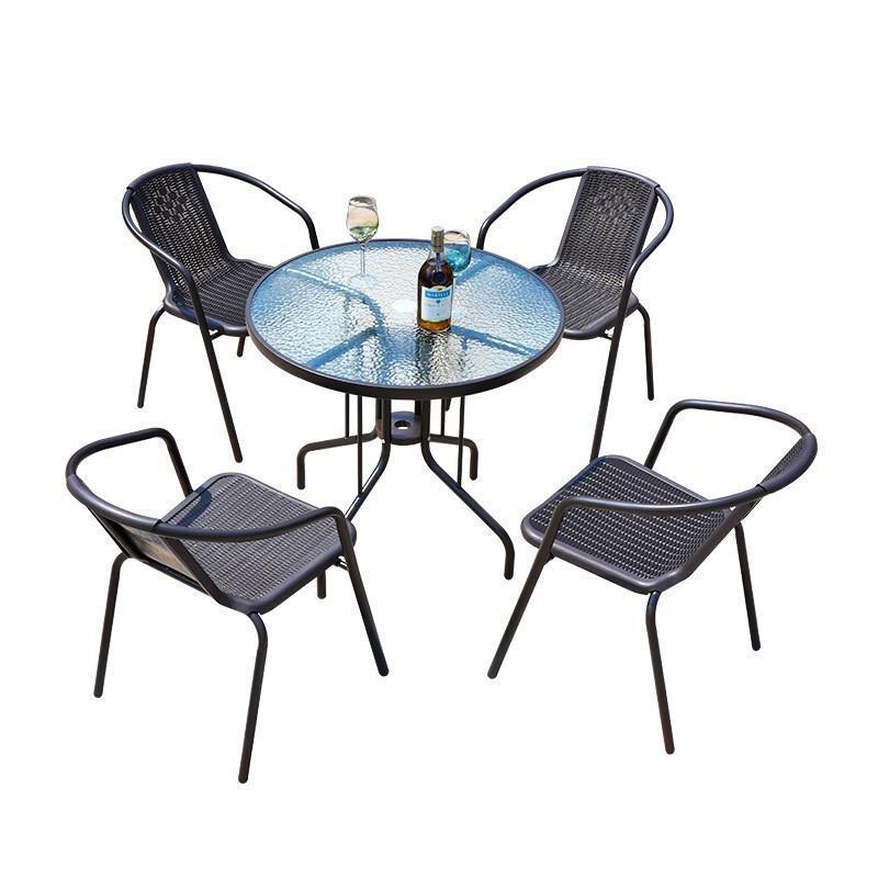 Youzhiteng Outdoor Table And Chair Rattan Chair Courtyard Outdoor Balcony Garden Terrace Leisure Set Dining Table