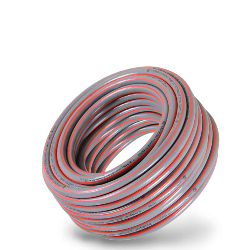 Grayish Red One Inch Pipe 15m Garden Gardening Watering Pipe Garden Plastic Flexible Pipe Car Washing High-pressure Water Gun Explosion-proof PVC 1-inch Pipe