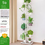 Flower Shelf Multi-storey Indoor Living Room Household Balcony Decoration Shelf Iron Art Living Room Simple Flower Pot Rack Nordic Hanging Rack Green Pineapple Rack Plant Rack H919 White