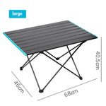 Outdoor Portable Folding Table Aluminum Alloy Table BBQ Picnic Table Camping Table Self-driving Portable Aluminum Plate Table