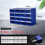 Thickened Parts Box Parts Box Small Drawer Type Box Drawer Cabinet Sundry Tool Cabinet F4 # Default Blue Transparent (16 Pieces)