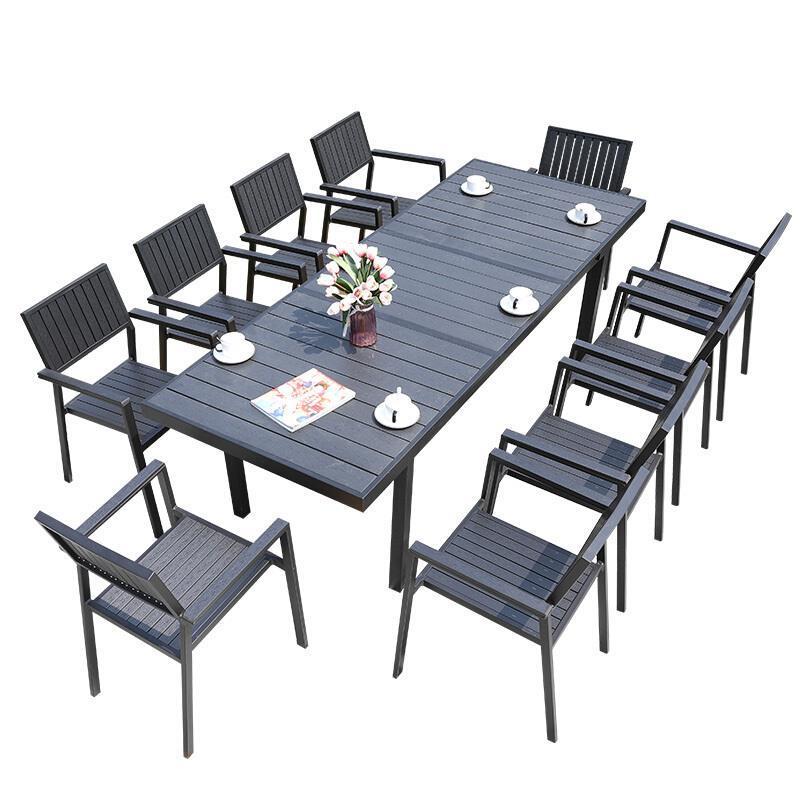 Outdoor Table And Chair Courtyard Balcony Table And Chair Combination Outdoor Table And Chair Outdoor Garden Plastic Wood Leisure Table And Chair