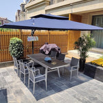 Outdoor Umbrella Courtyard Garden Terrace Villa Large Sun Umbrella Advertisement 4 M Square Sunbrella Roman Umbrella 3.5 M Square Beige With 200kg Water Tank