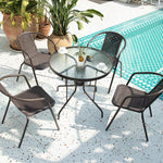 Outdoor Balcony Table Chair Rattan Chair Combination Leisure Courtyard Seat Outdoor Outdoor Outdoor Terrace Garden Table Chair