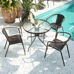 Outdoor Balcony Table Chair Rattan Chair Combination Leisure Courtyard Seat Outdoor Outdoor Outdoor Terrace Garden Table Chair