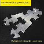 10 Pcs Bicycle Spanner Tire Mounting Tool Multi-function Flower Spanner Multi Hole Spanner Multi-function Spanner 8 Holes Silver