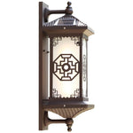 Solar Wall Lamp Outdoor Waterproof Antique Villa Terrace Aisle Lamp New Chinese Outdoor Garden Gate Courtyard Lamp 15w