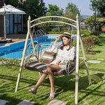 Outdoor Swing Chair Hammock Rocking Chair Balcony Courtyard Double Garden Leisure Chair Iron Art Cradle Rocking Chair Athens Black