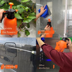 Watering Pot Watering Candy Color Gardening Hand Pressure Watering Pot Balcony Watering Flower Watering Plastic Transparent Watering Pot 2L Thickened Orange Pot