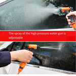 Car Washing Water Gun High-pressure Watering Pipe Brushing Artifact Household Floor Hose Pressurization Plus Pressure Nozzle Car Washing Water Spray Gun Head Garden Art Spray Gun Tool Set Car Washing Machine - Green