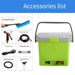 High Pressure Car Washing Water Gun Pipe Brush Artifact Household Land Washing Garden Art Flower Soft Pipe Nozzle Tap Pressurization And Pressure Outdoor Spray Gun Head Tool Set: Car Washing Machine Green + Four-in-one Vacuum Cleaner