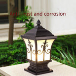 Solar Column Head Lamp Outdoor Courtyard Lamp Household Wall Lamp Waterproof Garden Villa Park Gate Lamp Solar Dual-purpose Model Remote Control