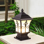 Solar Column Head Lamp Outdoor Courtyard Lamp Household Wall Lamp Waterproof Garden Villa Park Gate Lamp Solar Dual-purpose Model Remote Control