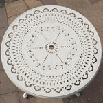 Outdoor Cast Aluminum Table Chair Courtyard Garden Villa Balcony Iron Art Leisure Waterproof And Sunscreen Simple European Style Three Or Five Piece Set Simple Combination 4 + 1 Combination 100cm Diameter Orchid Round Table (white)